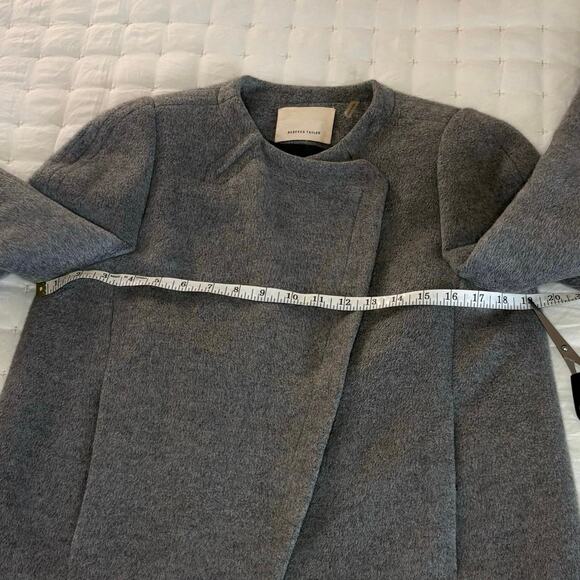 Rebecca Taylor Double Breasted Blazer/Coat Women's S | Gray Wool Blend Felt EUC - Picture 11 of 13